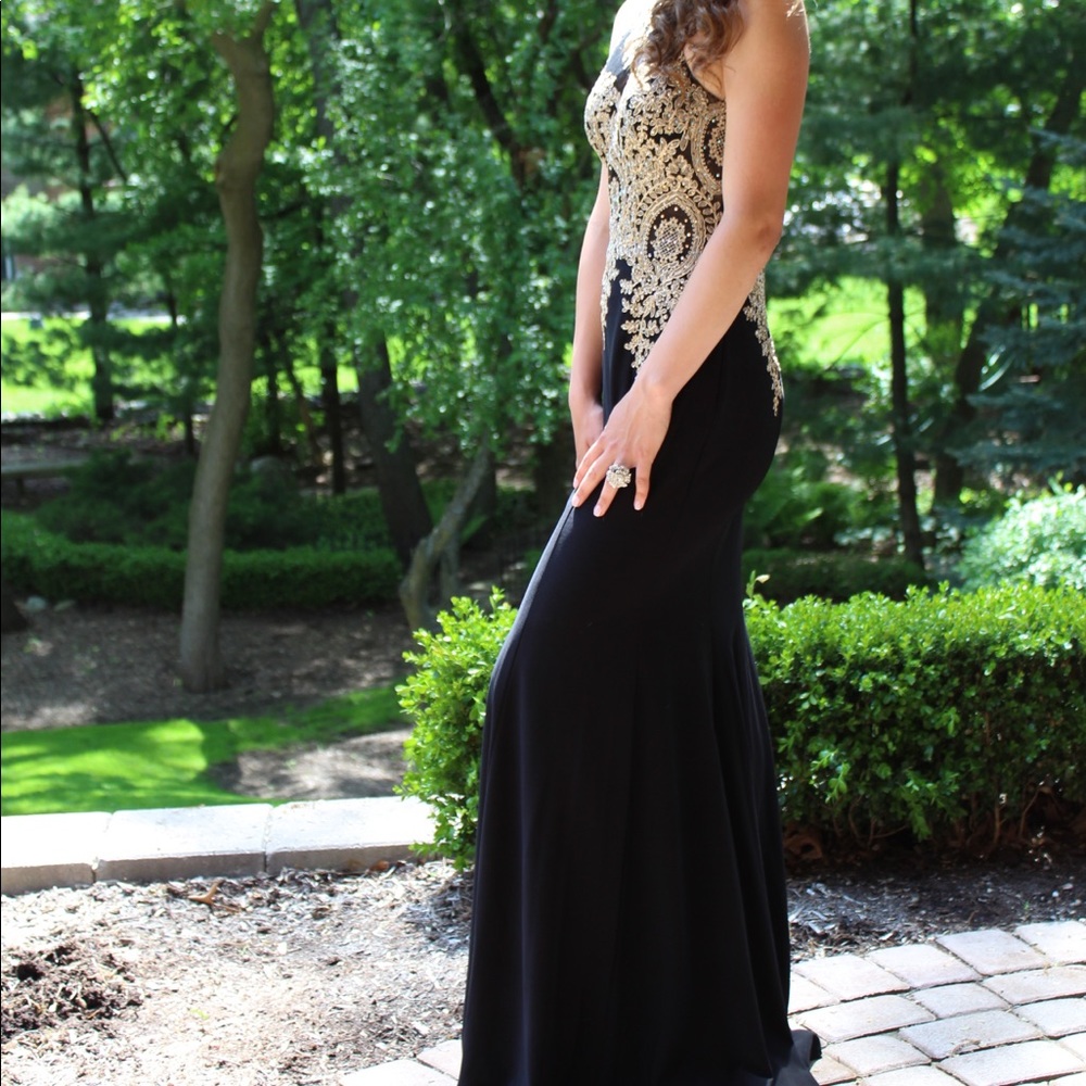 Gold-Embroidered Gown